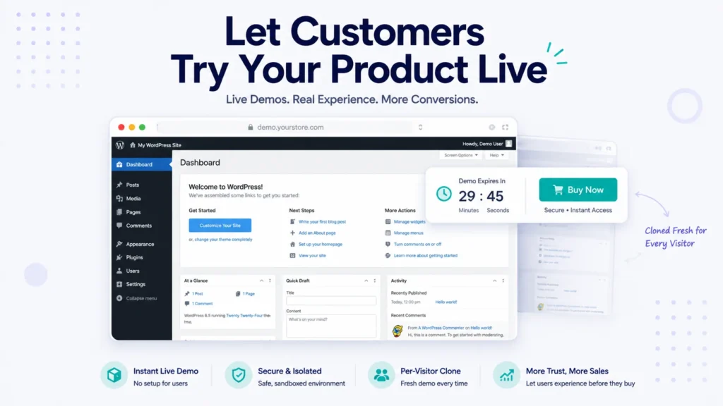 How to Give Your WordPress Plugin or Theme Customers a Live Demo
