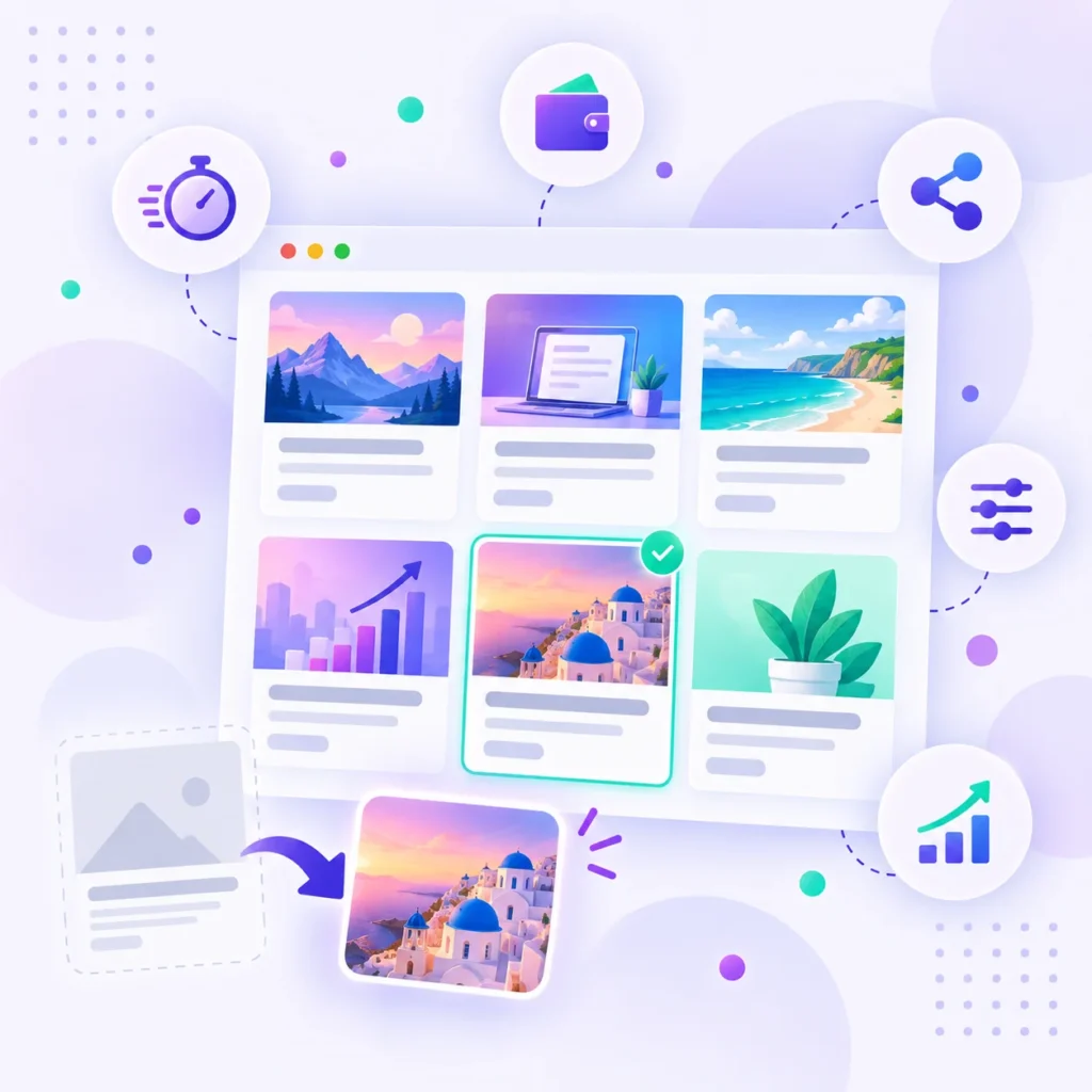 Modern Content Gallery Dashboard-Image Generator